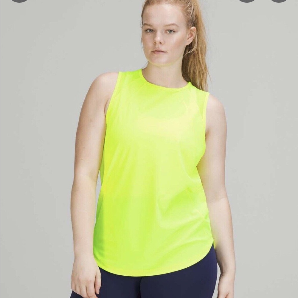 Lululemon Sculpt Tank Reflective Details Electric Lemon Size 6 - Picture 2 of 2